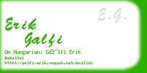 erik galfi business card